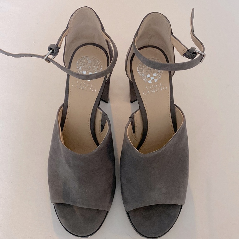 Vince Camuto Suede open toe heels